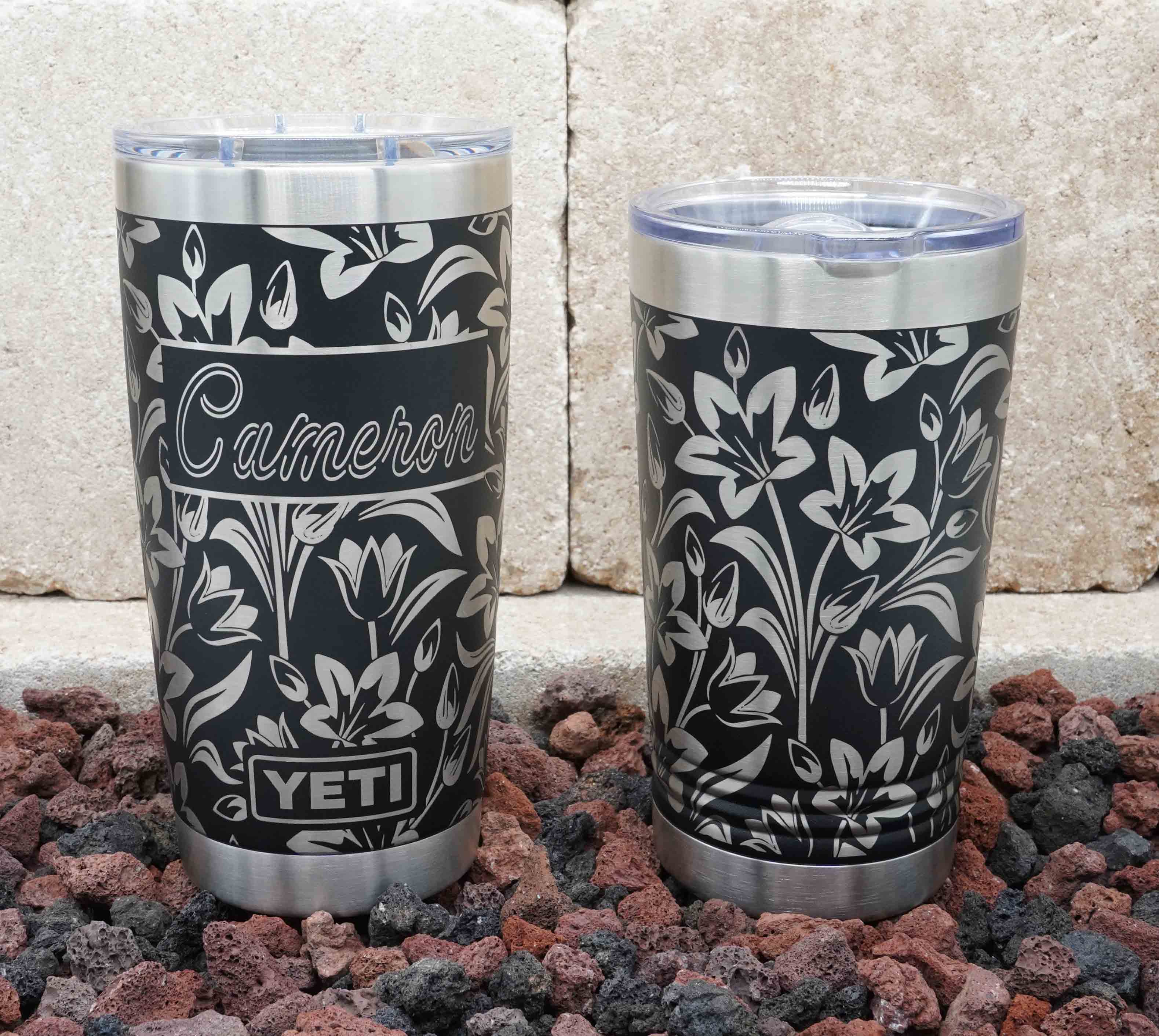 Laser Engraved YETI® or Polar Camel Water Bottle with Mountains Under  Starry Night Sky Wrap-Around Design