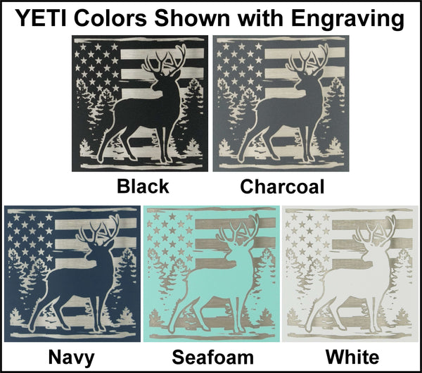 WOOD GRAIN AND DEER FLAG TUMBLER – A Bushel and A Peck Designs