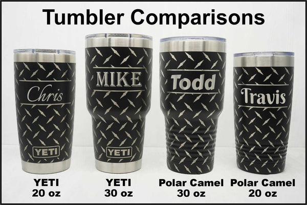  Personalized Name Design, Laser Engraved yeti Stainless Steel  Travel Mug Available in Your Choice of Duracoat Colors Not A Sticker :  Handmade Products