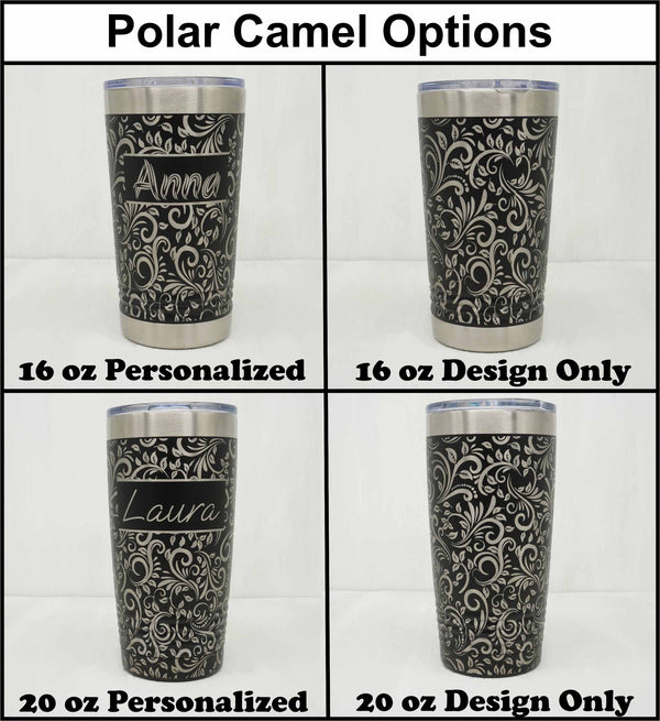 Laser Engraved YETI® or Polar Camel Tumbler Personalized with Monogram  Initials