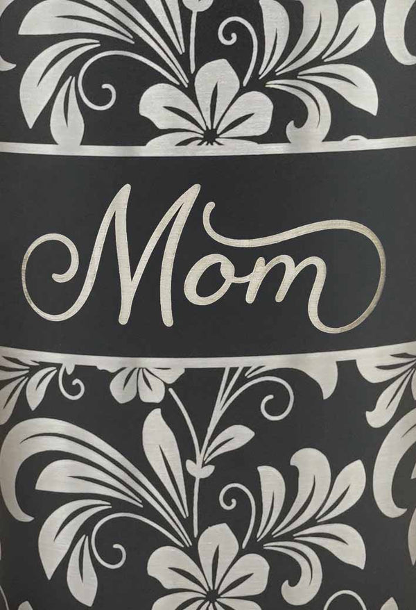 Laser Engraved Gift for Mom - YETI® or Polar Camel Tumbler with Hibiscus  Flower Wrap-Around Design