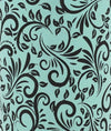 Zoom-in of the detail showing the tooled leather pattern on teal/black leatherette.