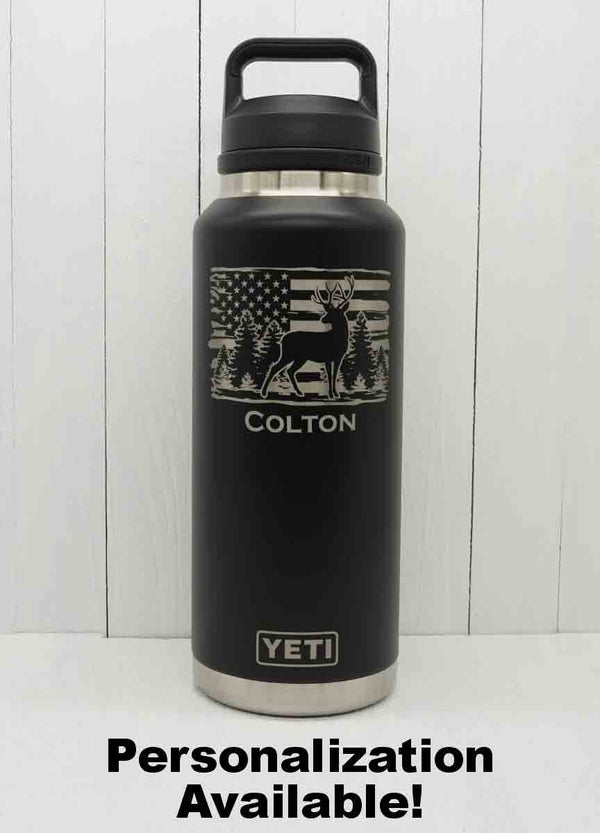 Custom Engraved YETI Water Bottle With Chug Cap Personalized 