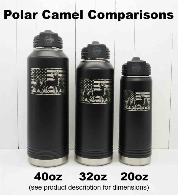 40 oz Polar Camel Metal Water Bottles