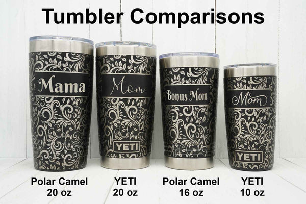 YETI® Water Bottle Thermos Laser Engraved With Toolbox Diamond Pattern YETI®  or Polar Camel Brand 