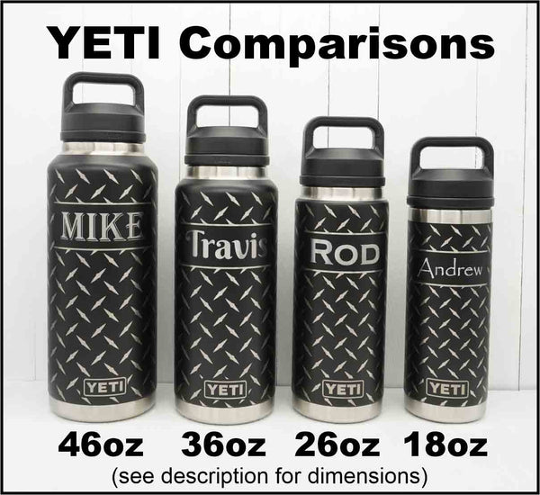 Laser Engraved YETI® or Polar Camel Water Bottle with Tooled Leather W
