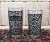 Yeti and Polar Camel tumblers laser engraved all the way around the tumbler with a tooled leather pattern for a 360 degree full wrap around design. Personalization optional.