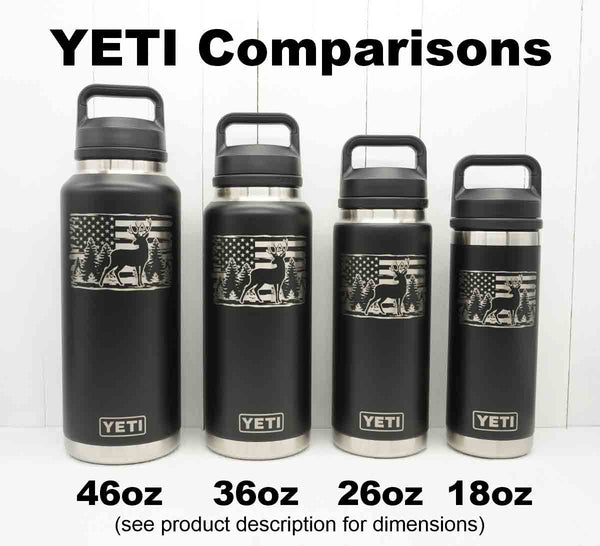REAL YETI 18 Oz. Laser Engraved White Stainless Steel Yeti With