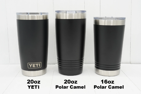 Laser Engraved YETI® or Polar Camel Tumbler with Swirl Wrap-Around Des
